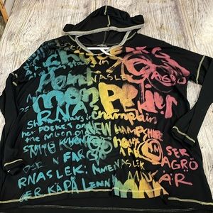 NWT Libertalia long sleeve graffiti top